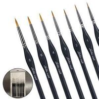 Professional 10pcs Fine Tip Details Kolinsky Sable Hair Artist Paint Brush Set Oil Watercolour Painting Pen