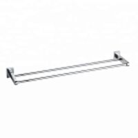 Metalique Bathroom Double Towel Hanger Brass Towel Bars for Hotel Towel Rail 50097