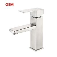 SUS 304 FAUCET Stainless steel Bathroom nickel Brushed Basin Faucet Torneira Sink Faucet