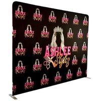 Portable trade show wall display pillow case banner tension fabric back drop custom