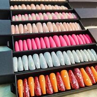 Free Sample gradient laser Hand-made Ballerina High Quality Movie Star Nail Design Long Press On False nails