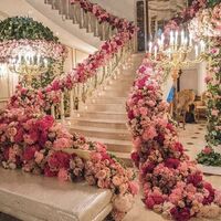 MSFAME New designed luxury wedding flowers wreaths stage decoration