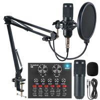 Professional Studio Audio Interface Recording External Live bm-800 Karaoke mic V8 Sound Card For Condenser Microphone