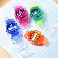 novelty mini colourful pencil sharpeners grinder with erasers brush for office school girls supplies machine pencil sharpener