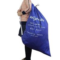 28"x40" Shoulder Strap Blue Laundry Bag - Drawstring Locking Closure, Large Capacity, Heavy Duty durable laundry bag