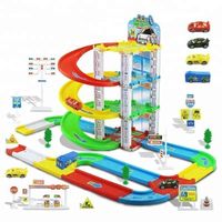 Kids Police Station Electric Parking Toy Play Car Track Set Toy