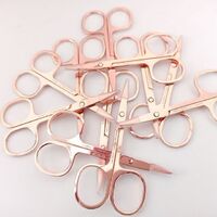 Muting Cosmetics Tools Custom Logo Rose Gold Mini Lash Scissors Makeup Eyebrow Eyelash Scissors Private Label