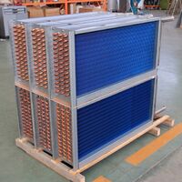 water-air cooling/heating coil heat exchanger/recuperator