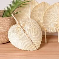 Personalized Palm Hand Fans Palm Leaf Hand Fans