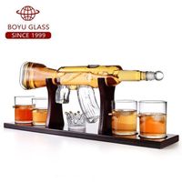 Rifle Ak 47 Decanter Set Glass Gun Bottles For Whiskey