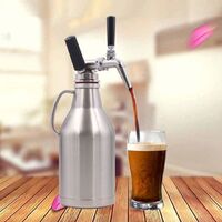 stainless steel nitro cold coffee n2o pressurized mini 4l vacuum sealed growler brewing coffee