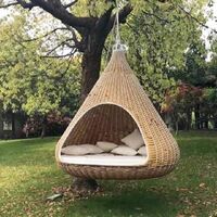 Outdoor bed hammock outdoor courtyard outdoor hanging chair hotel balcony garden resort swimming pool beach deck chair