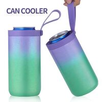 New Arrival Double Wall Vacuum Stainless Steel Can Cooler for 12 Oz Tall/Standard Can/Beer Bottle,In Stock Different Colors