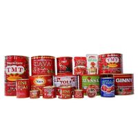 Best price Canned Gino Tomato Paste size 70g 210g 400g 800g 2200g 28-30% in brix honest company hot sale tomato paste