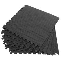 Gym Floor Mat Splicing Mats Patchwork Rugs Thicken Shock 12pcs 30*30cm EVA Leaf Grain Floor Mats for Gym Fitness Room Workouts