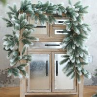 Christmas decoration 180cm artificial Christmas garland with 168 pine needles for winter indoor and outdoor decoration