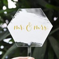 Clear Acrylic Cake Toppers Blank DIY Birthday Cake Topper for Wedding Birthday Party Graduation Anniversary