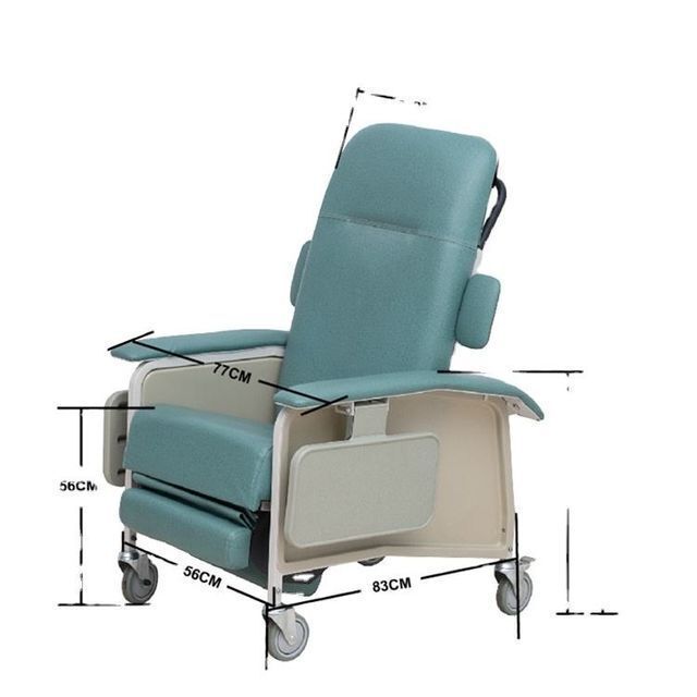 BTCN019 adjustable patient chair wheels dining table medical aged care