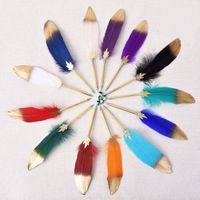 New Design Feather Shape Pen Advertising & Wedding Custom Gift Logo Feather Pen For Promotion