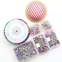 100 Pcs Pearlescent Color Positioning Pins Dressmaking Pins Sewing Tools Round Pearl Head pin DIY Sewing