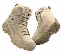 Custom comfortable waterproof safety shoes italian combat brown military boots for men