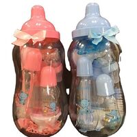 PC material big feeding bottle gift set baby bank for Africa market