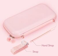 Pink Cherry blossoms Storage Bag Protables For Nintend Switch Strap Badge Travel Carrying Case for Nintendo Switch