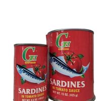 canned sardines in tomato sauce 425g/in brine