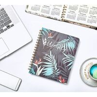 Wire Binding Agenda Hot Stamping Foil Hardcover Weekly and Monthly Planner Journal Diary Plant Fruit Spiral Notebooks Opp Bag