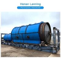 Lanning small mini scale for waste tire and plastic recycling pyrolysis plant to fuel oil