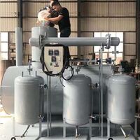 1Ton per batch pyrolysis plant with 2 distillation tower for waste tyre and plastic pyrolysis