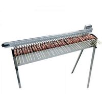 BBQ Kebab Grills 21 Inch Hand Operated Stainless Steel Charcoal Shish Skewer Rotary BBQ Kabob Grills