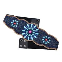 Handmade Bohemian Style Beads Inlaid Elastic Stretch Belt for Women