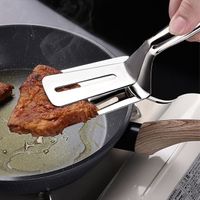 Kitchen multifunctional stainless steel steak clamp simple fried fish baking bread barbecue frying shovel food clamp