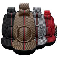 Luxury and elegant car seat cover full set of universal Pu leather car seat cover multiple color options