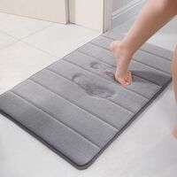 Memory Foam Bath Mat Soft Absorbent Bathroom Rugs Non Slip Large Bath Rug for Bathroom