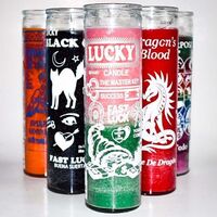 Hand-printed silk-screened 7 day glass candles wholesale