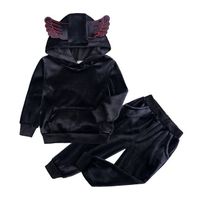 Newest Baby Kids Clothing Sport Wear 2 Set Hoodies With Wing Fashion Style Bebe Set