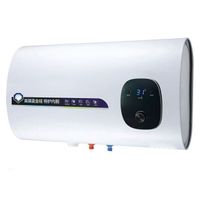 dual elements 50 liters horizontal steel shell bathroom electric water heater with safety valve