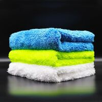 Ultrasonic Cutting Edgeless Lint free 420 GSM Plush Microfiber Towel for Car Wash