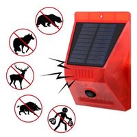 Wireless Solar RF Remote Alarm Siren Solar Power Outdoor Sound Light Siren Home Security Alarm System