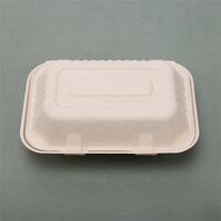 Compostable Bento Biodegradable Sugarcane Bagasse Paper Container Production Disposable Box Packaging For Food