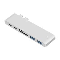 Dual-head Type-C Hub hub + card reader +PD charging macbook converter six in one