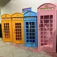 wholesale customized metal red telephone London Classic phone booth for sale