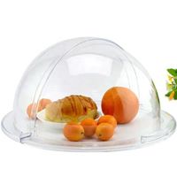 Round Shaped Plastic PC Roll Up Function Food Cover Cake Pan Cover