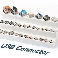 usb connector female 6 16 24 pin dip usb-c type A B C socket 2.0 3.0 smt female male sunk plated usb c connector for PCB