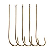 TOPIND 9353 hook white golden nickle sleeve hook high carbon steel 100pcs/bag long shank fishing hook with barb