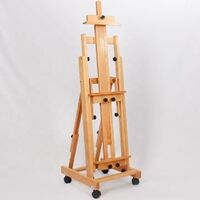 High quality professional artist master wood painting studio easel with wheels