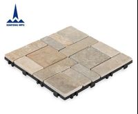 Outdoor Size 30x30 Easy-to-install Interlocking DIY Paving Tiles Real Stone with Plastic Base XF-R005 25mm