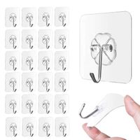 Kitchen Bathroom PVC Strong adhesive Hook Storage Hanger Wall mounted Hooks Waterproof transparent sucker hook